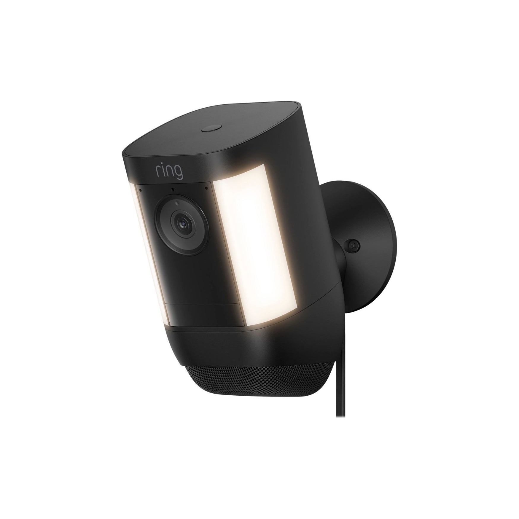 Ring - Spotlight Cam Pro Outdoor 1080p Plug-In Surveillance Camera - Black